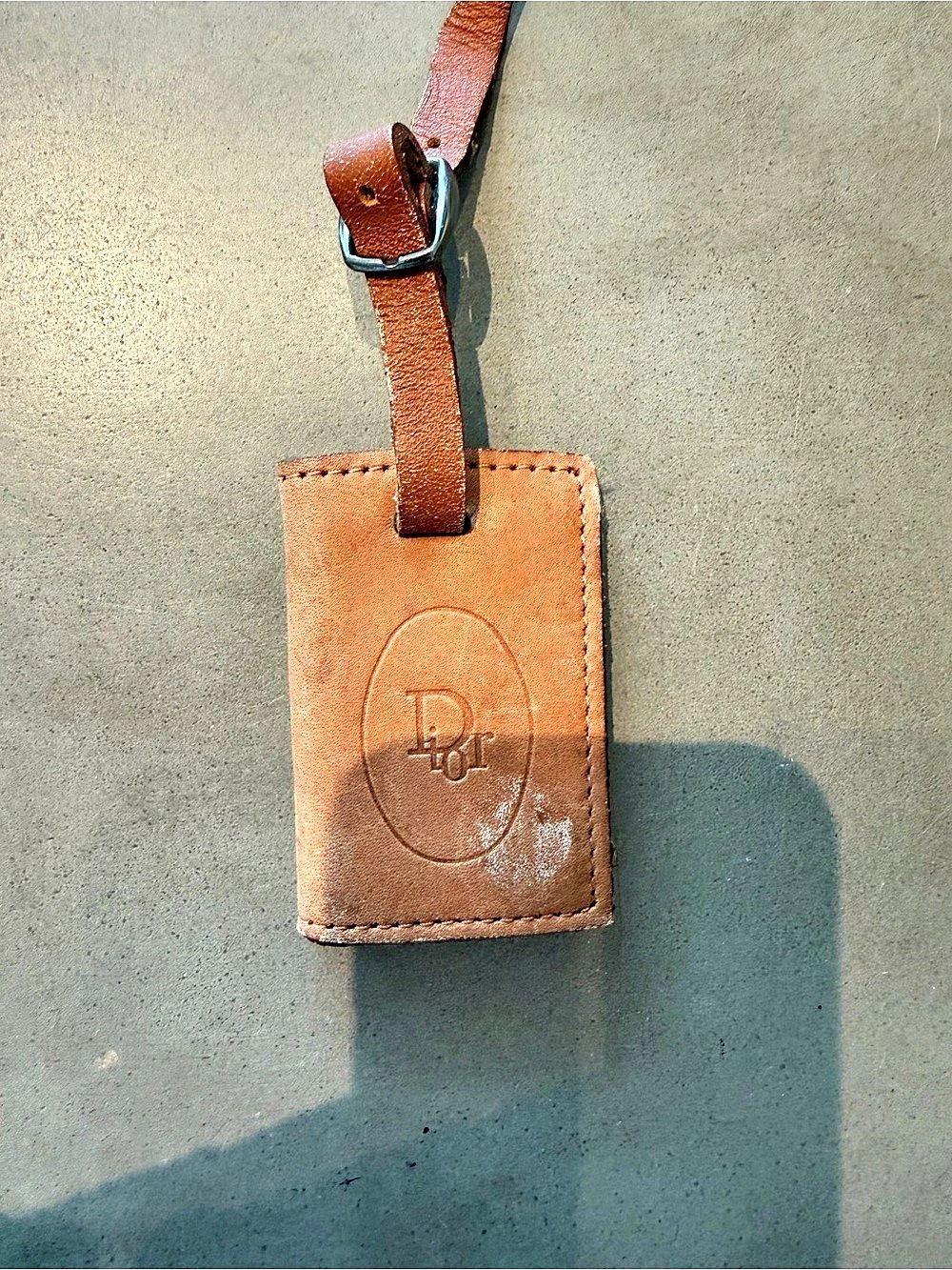 Dior Brown Leather Key Holder
